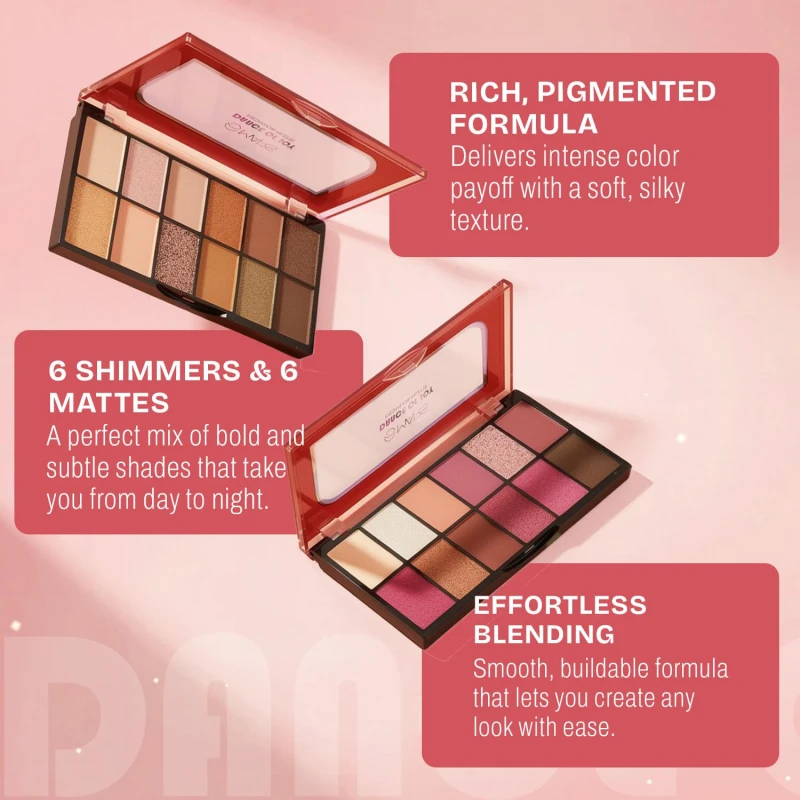 12 Shades Dance of Joy Eyeshadow Palette | Highly Pigmented and Blendable | Multicolor | Matte and Shimmer Finish (13.2g) (03-Multicolor) thumbnail 8